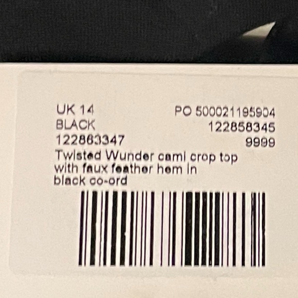 Twisted Wunder Crop Top with Faux Feathers Size 10 - Picture 5 of 9